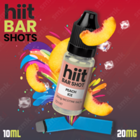 Hiit Bar Shots Peach Ice E-Liquid 10ml bottle