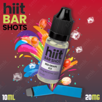 Hiit Bar Shots Red Grape Ice E-Liquid 10ml bottle