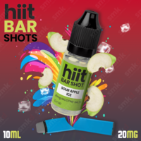 Hiit Bar Shots Sour Apple Ice E-Liquid 10ml bottle