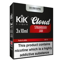 Kik Cloud Strawberry Jam Flavour 3 x 10ml Bottles