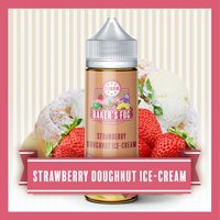 Bakers Fog Strawberry Doughnut Ice Cream Flavour E-Liquid 100ml Shortfill Bottle