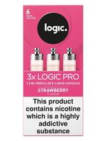 Logic PRO Refill Capsules Strawberry Flavour 3 Pack