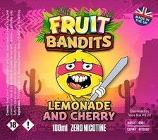 Fruit Bandits- Lemonade & Cherry - 100ml Short Fill - 0mg