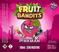 Fruit Bandits- Pinkman - 100ml Short Fill - 0mg