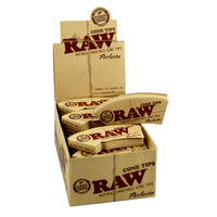 RAW - Perfecto Cone Tips Cigarette Smoking Rolling Natural Paper Cone Tip Box